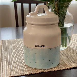 Rae Dunn snack canister
